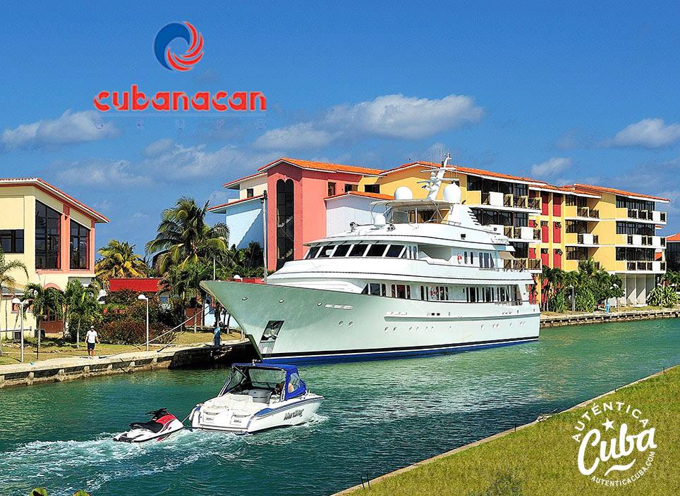 Marina Hemingway Canal. Advertising for Cubanacan Hotels